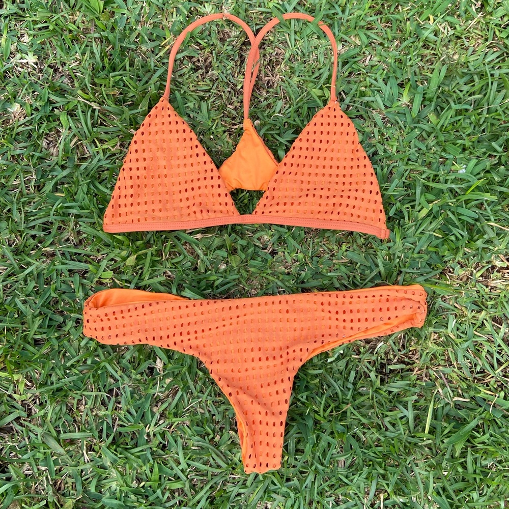 ACACIA ORANGE MESH BIKINI